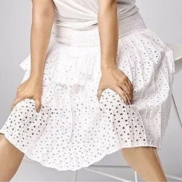 Lane Bryant Ruffled White Eyelet Lace Skirt - Picture 11 of 11